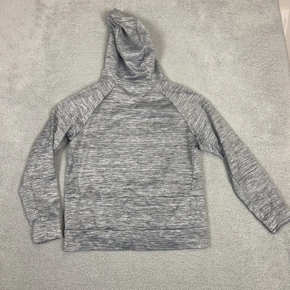 Nike Therma Fit Men's XL Grey Pullover‎ Training Hoodie Spellout Logo